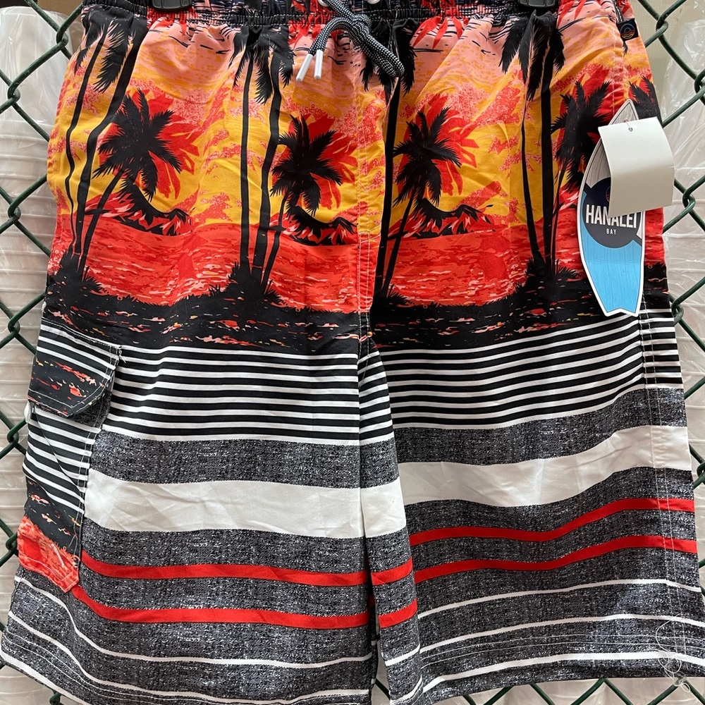 Men’s XXL Swim Trunks Vibrant Beach Colors